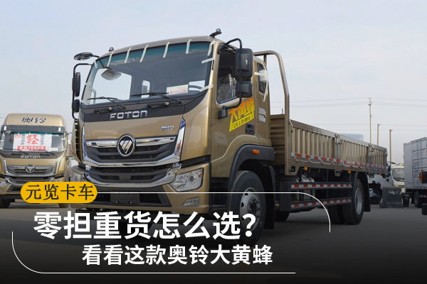 美狮贵宾会品鉴：零担重货怎么选？ 看看这款奥铃大黄蜂